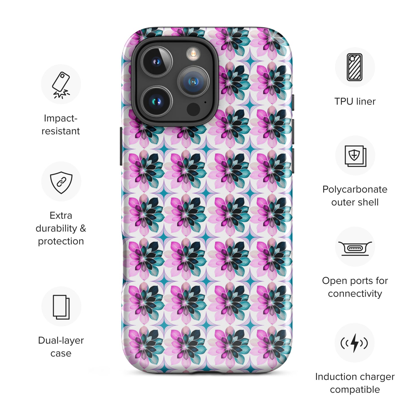 Bright Bursts Tough Case for iPhone® by EraofInk