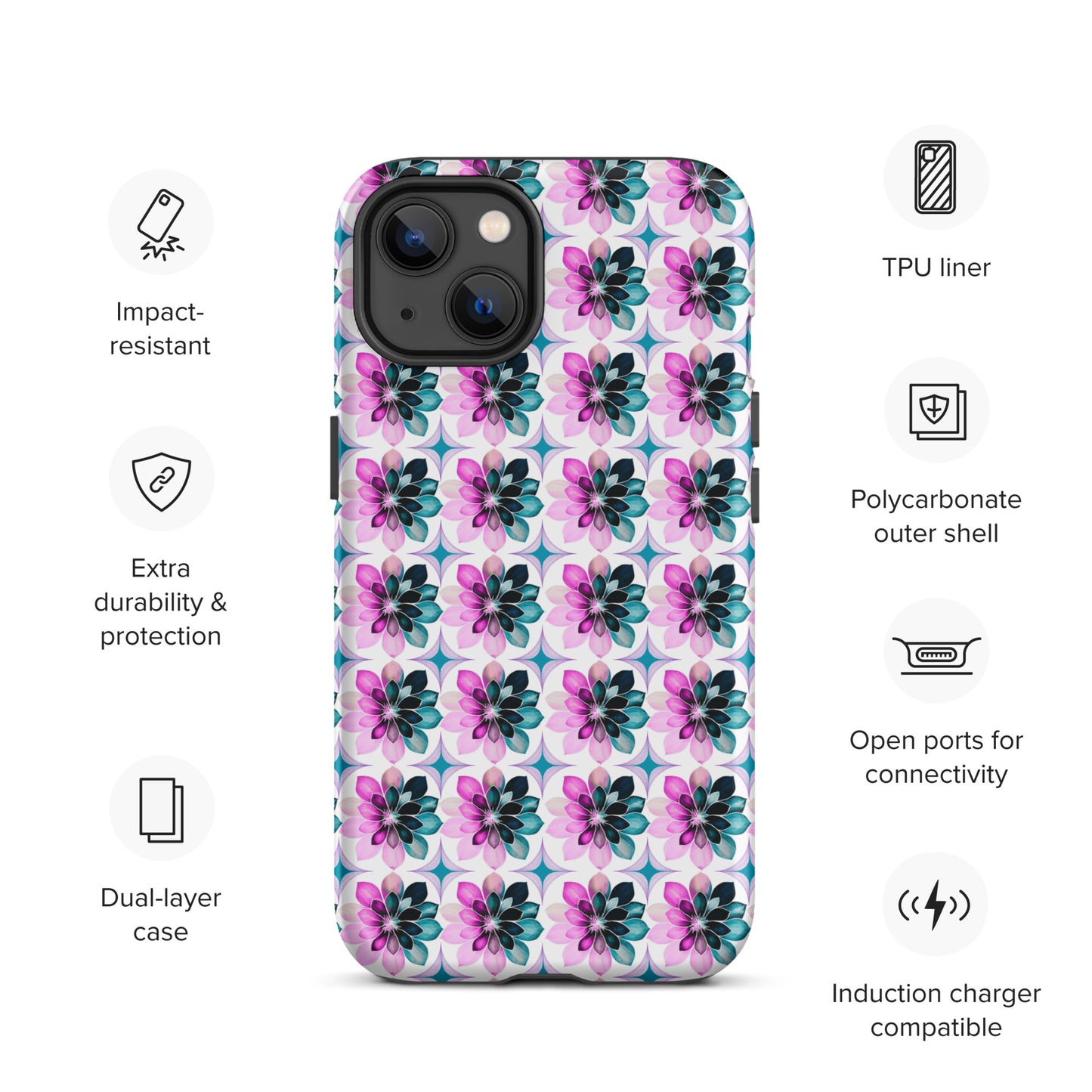 Bright Bursts Tough Case for iPhone® by EraofInk