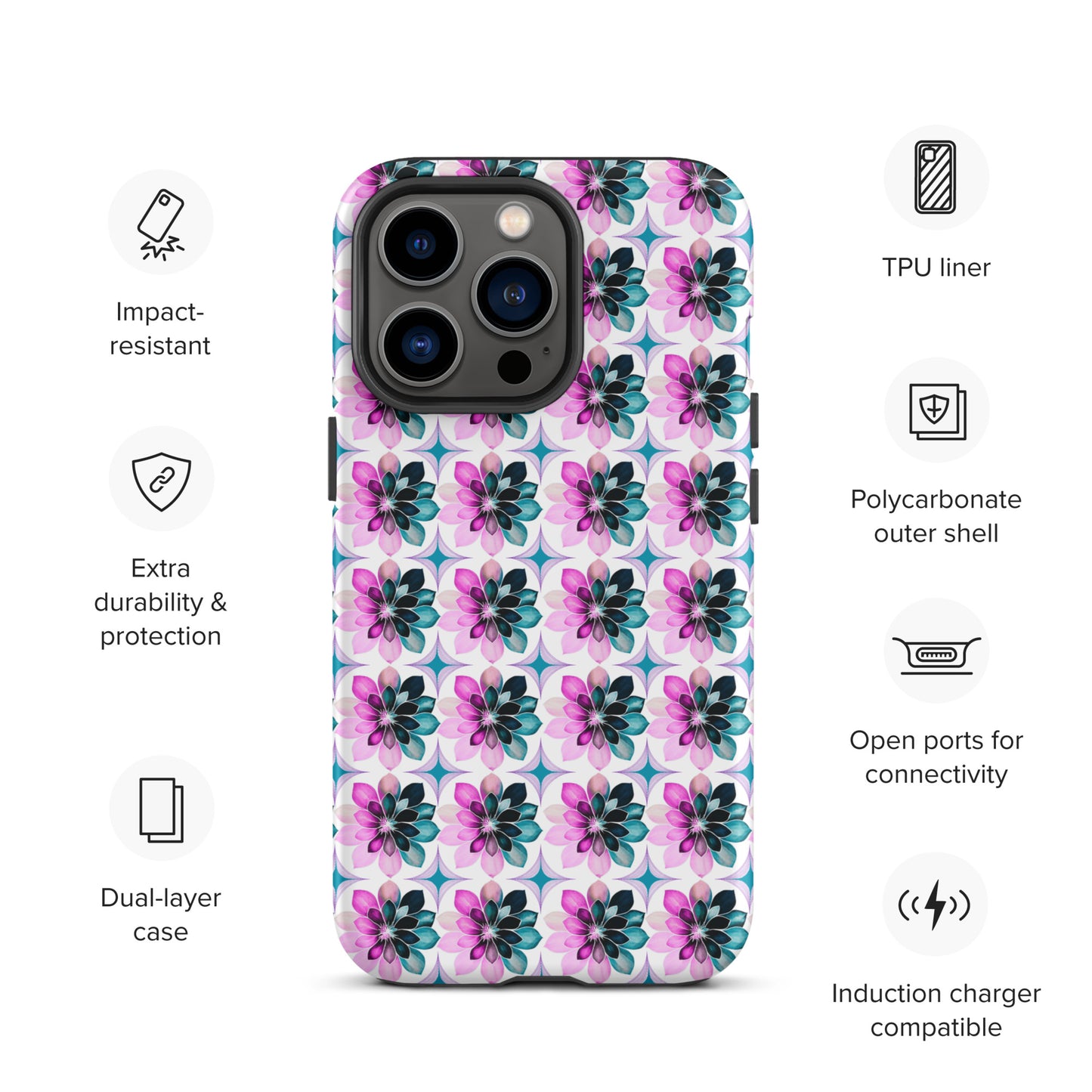 Bright Bursts Tough Case for iPhone® by EraofInk