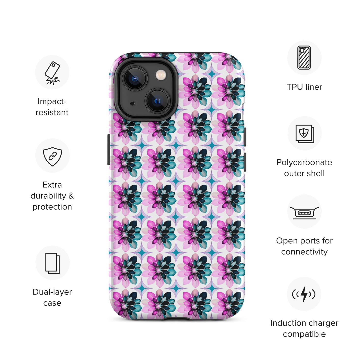 Bright Bursts Tough Case for iPhone® by EraofInk