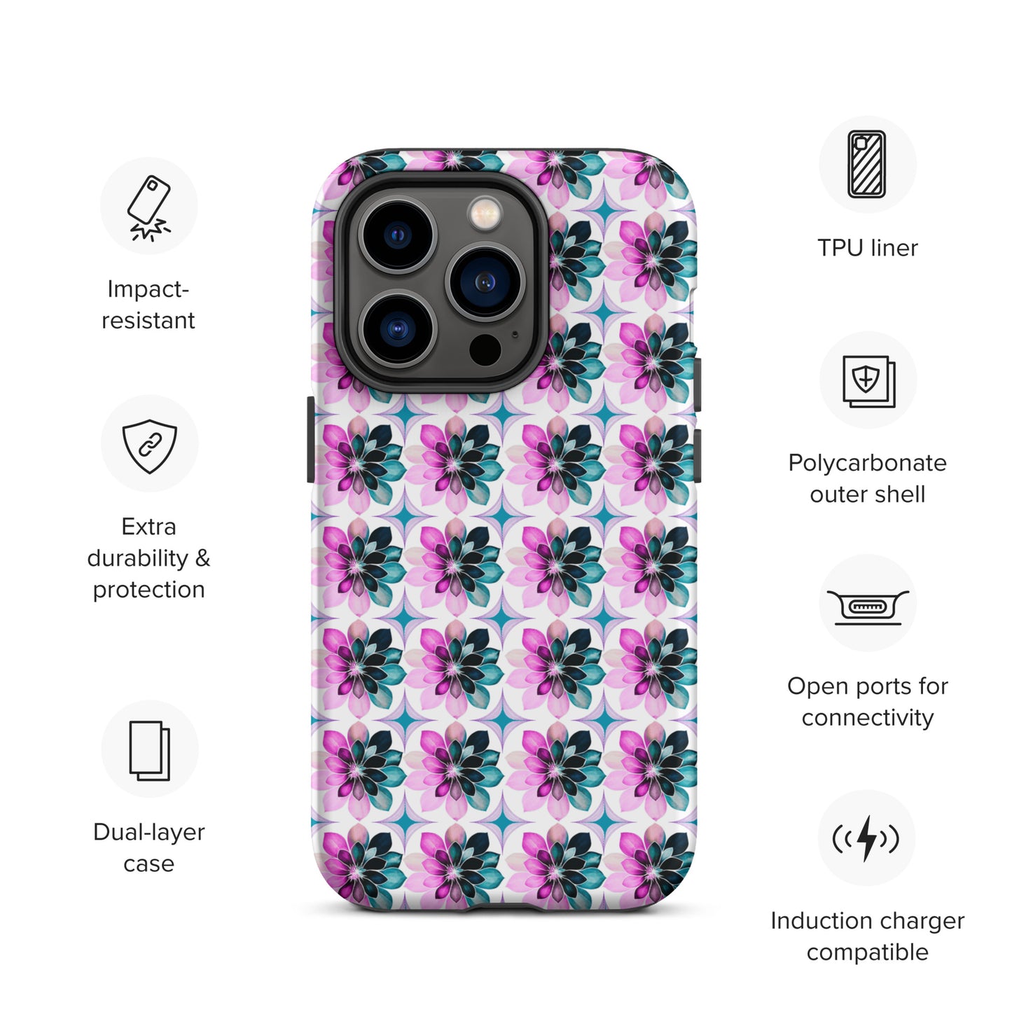 Bright Bursts Tough Case for iPhone® by EraofInk
