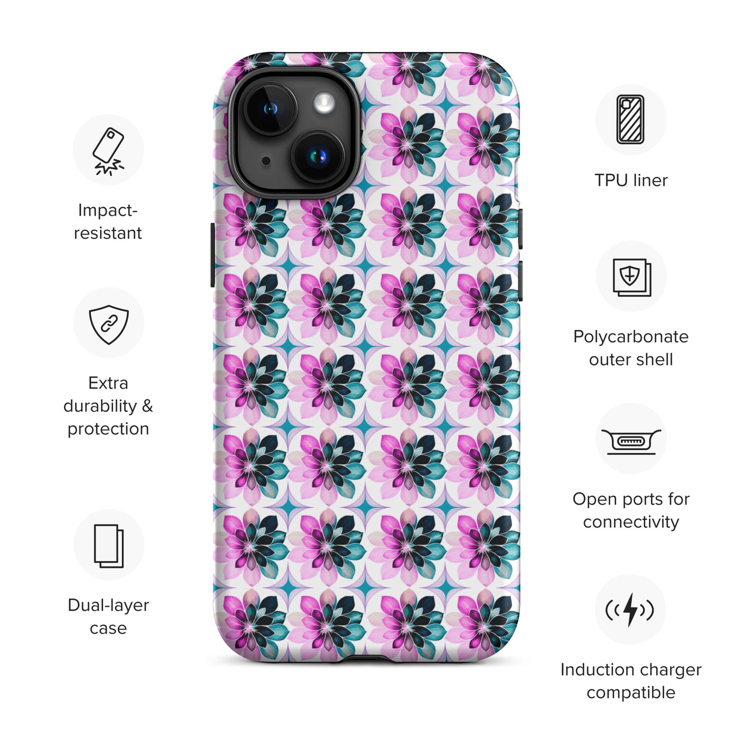 Bright Bursts Tough Case for iPhone® by EraofInk