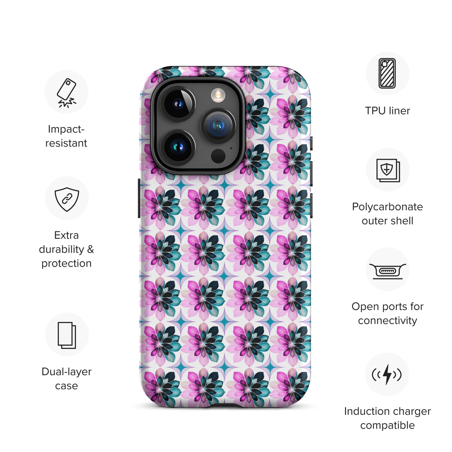 Bright Bursts Tough Case for iPhone® by EraofInk
