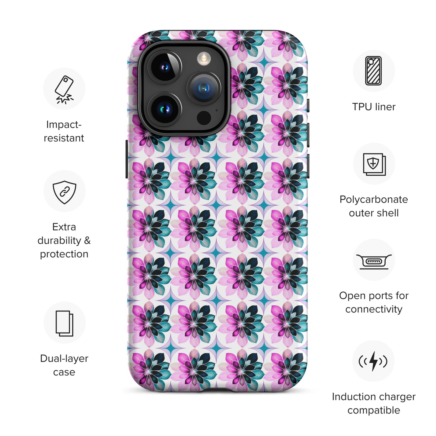 Bright Bursts Tough Case for iPhone® by EraofInk
