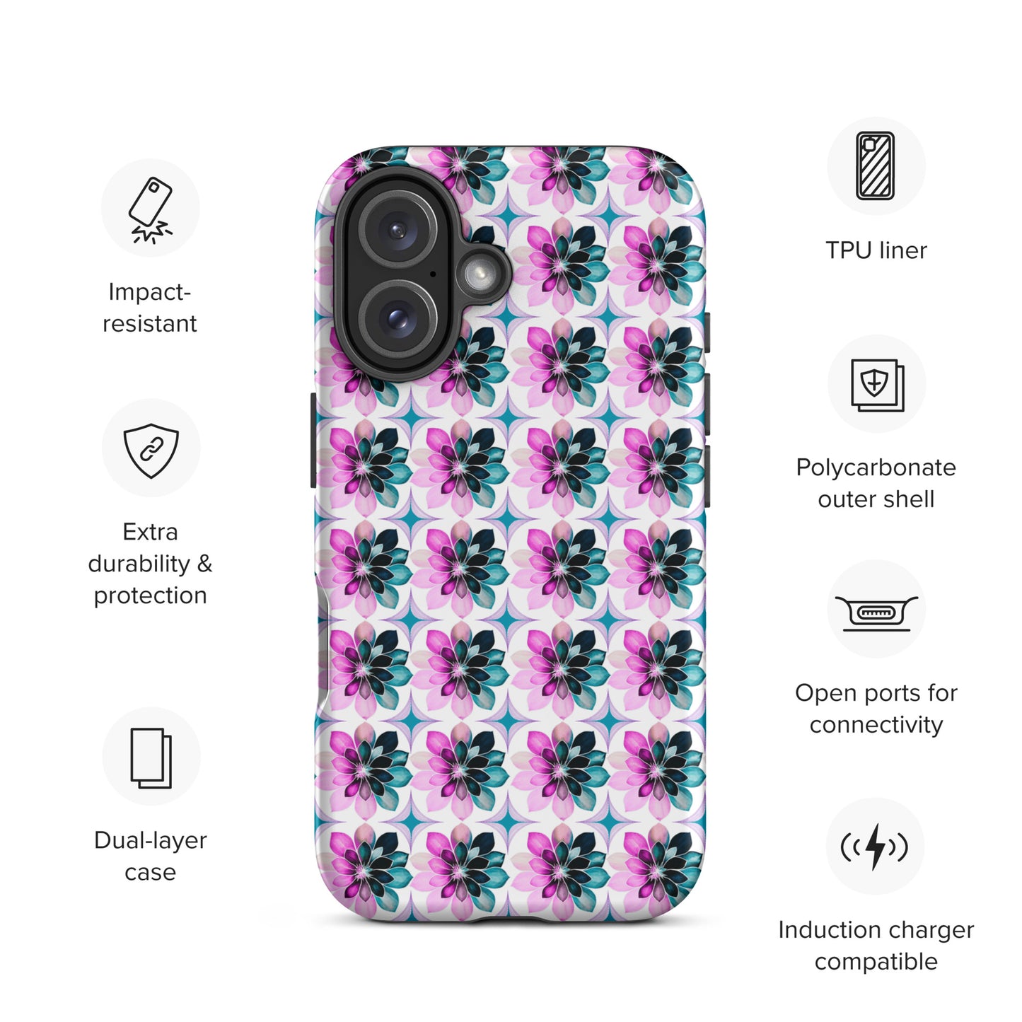 Bright Bursts Tough Case for iPhone® by EraofInk