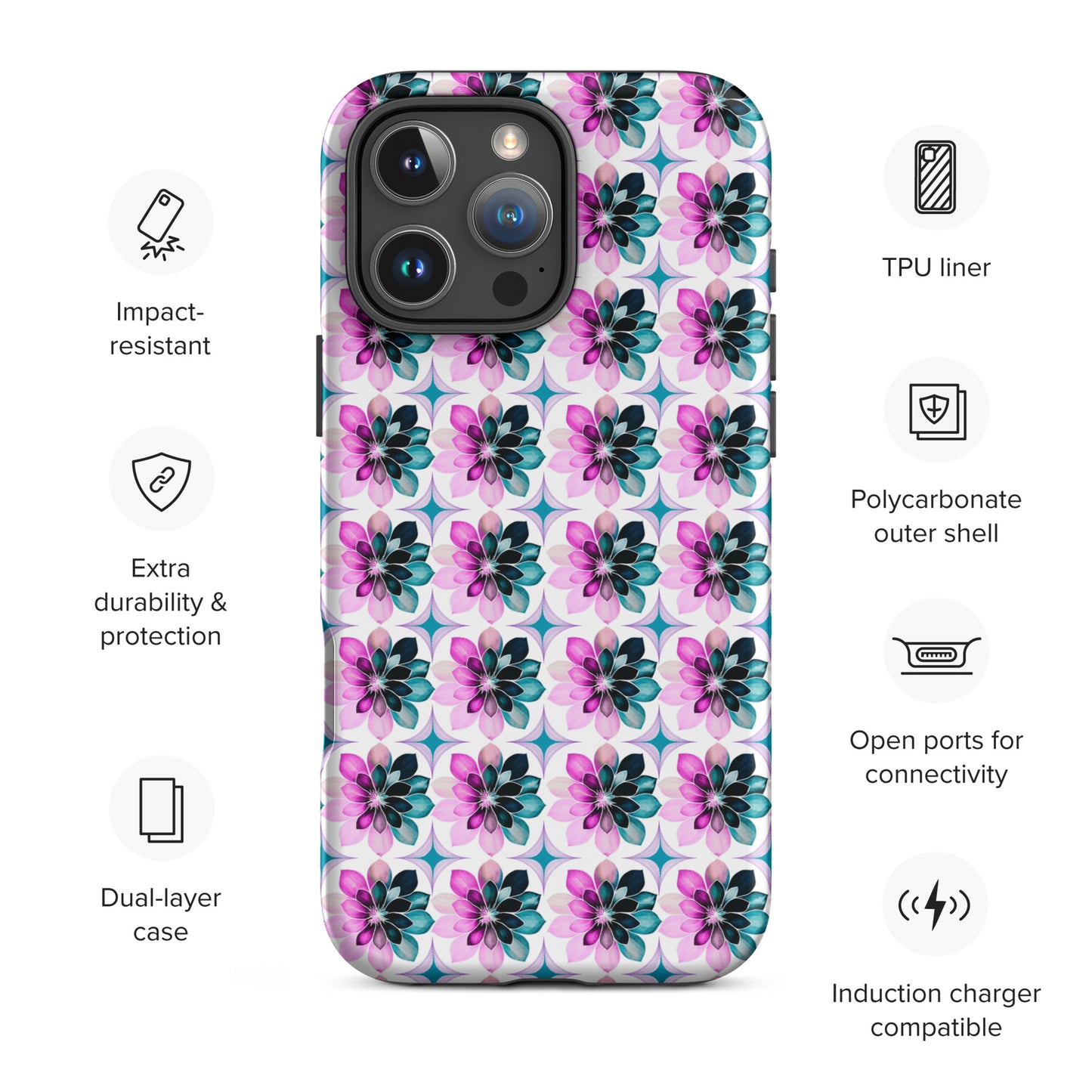 Bright Bursts Tough Case for iPhone® by EraofInk