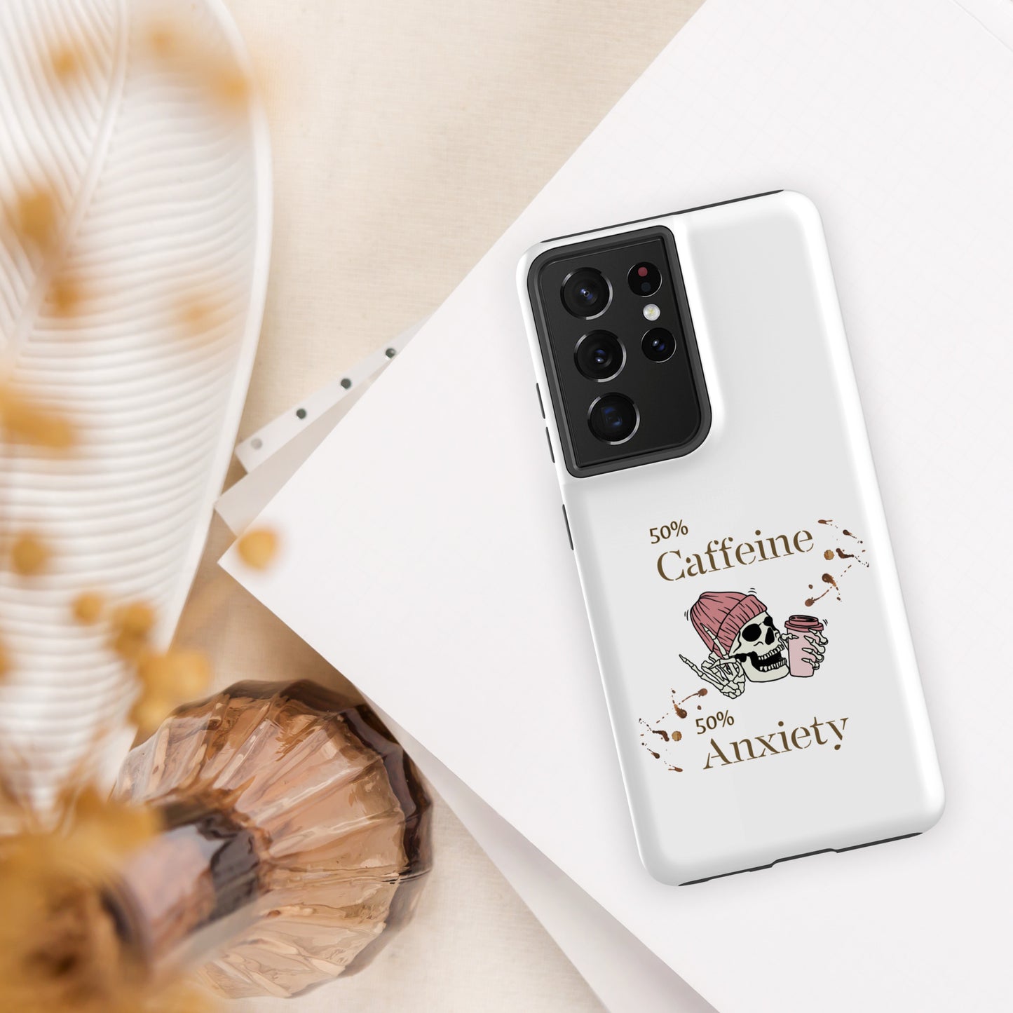 50% Caffeine 50% Anxiety Tough Case for Samsung® by EraofInk
