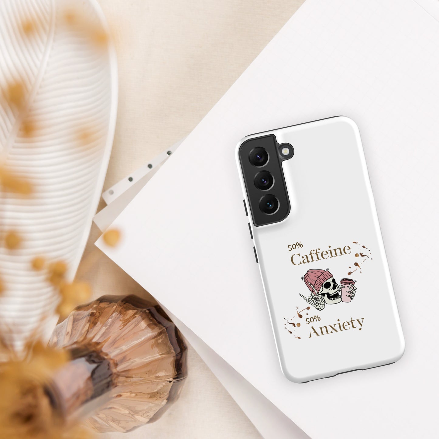 50% Caffeine 50% Anxiety Tough Case for Samsung® by EraofInk