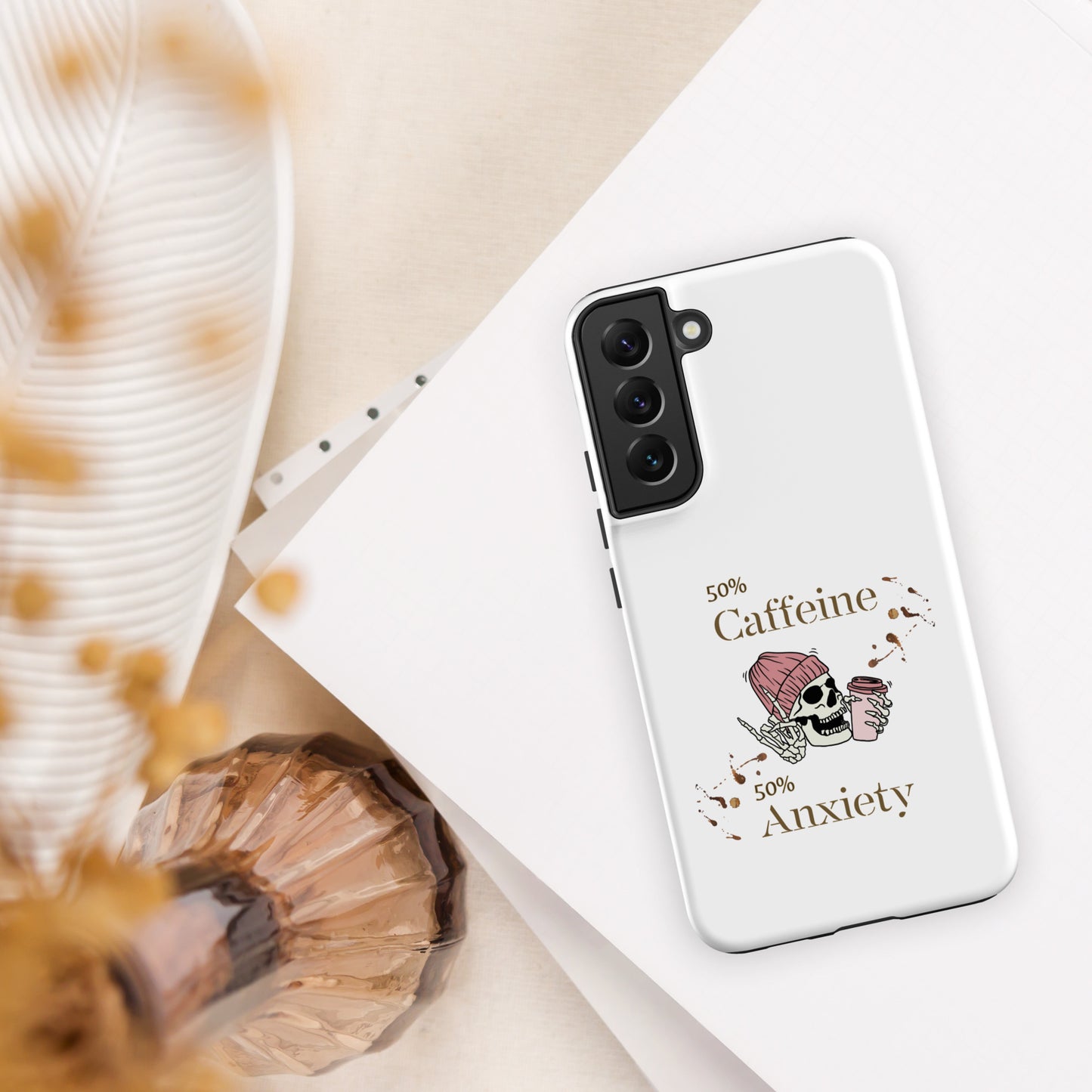 50% Caffeine 50% Anxiety Tough Case for Samsung® by EraofInk
