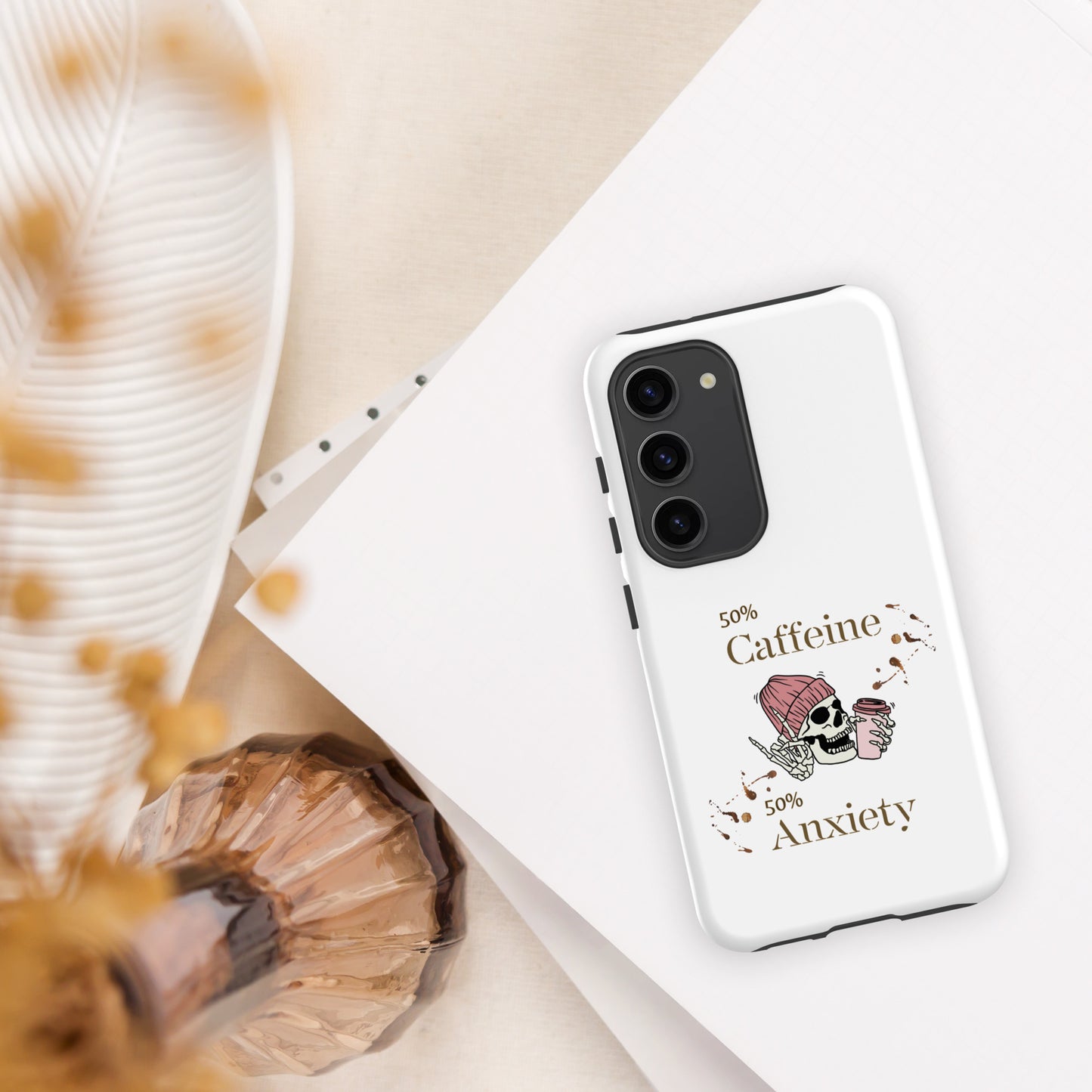 50% Caffeine 50% Anxiety Tough Case for Samsung® by EraofInk