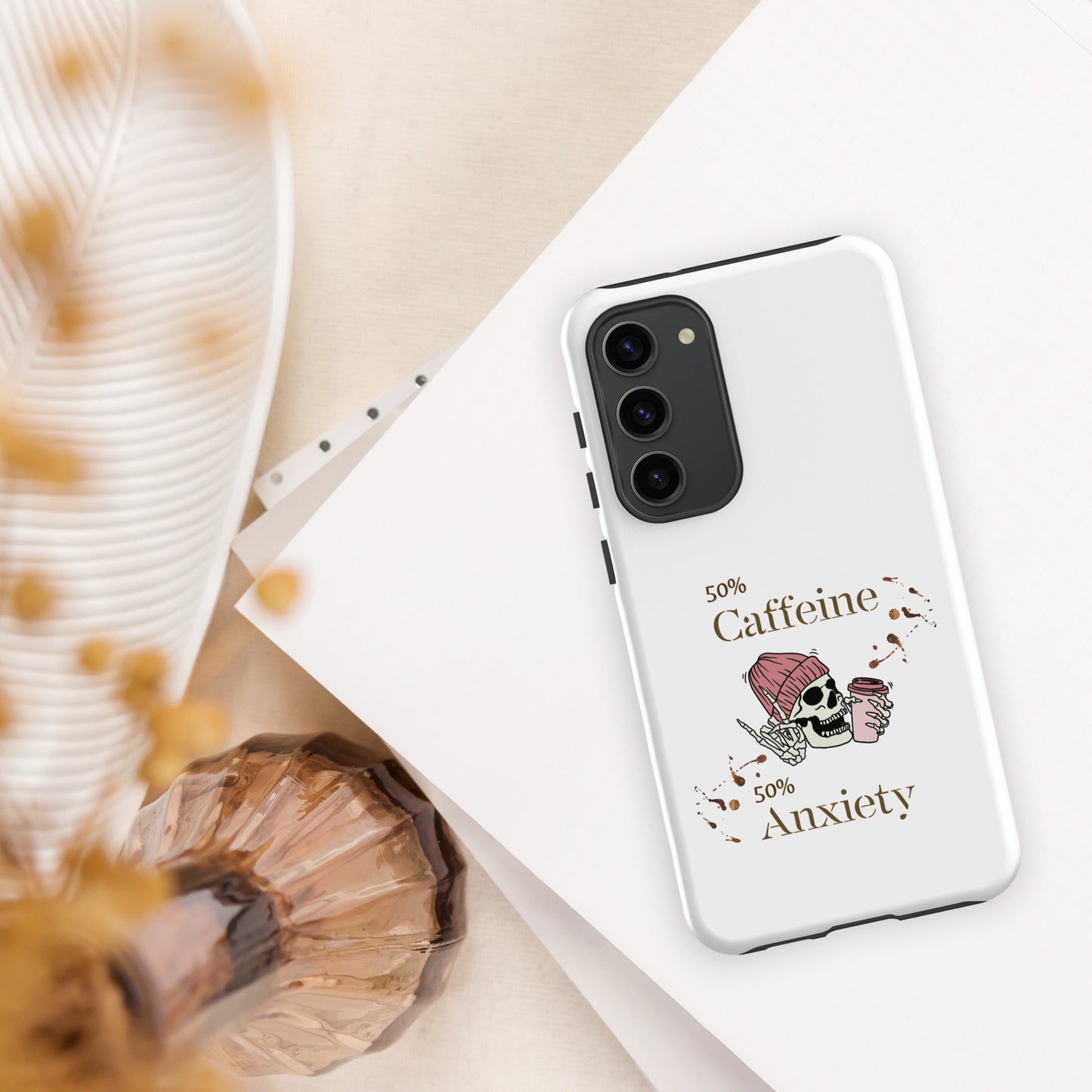 50% Caffeine 50% Anxiety Tough Case for Samsung® by EraofInk