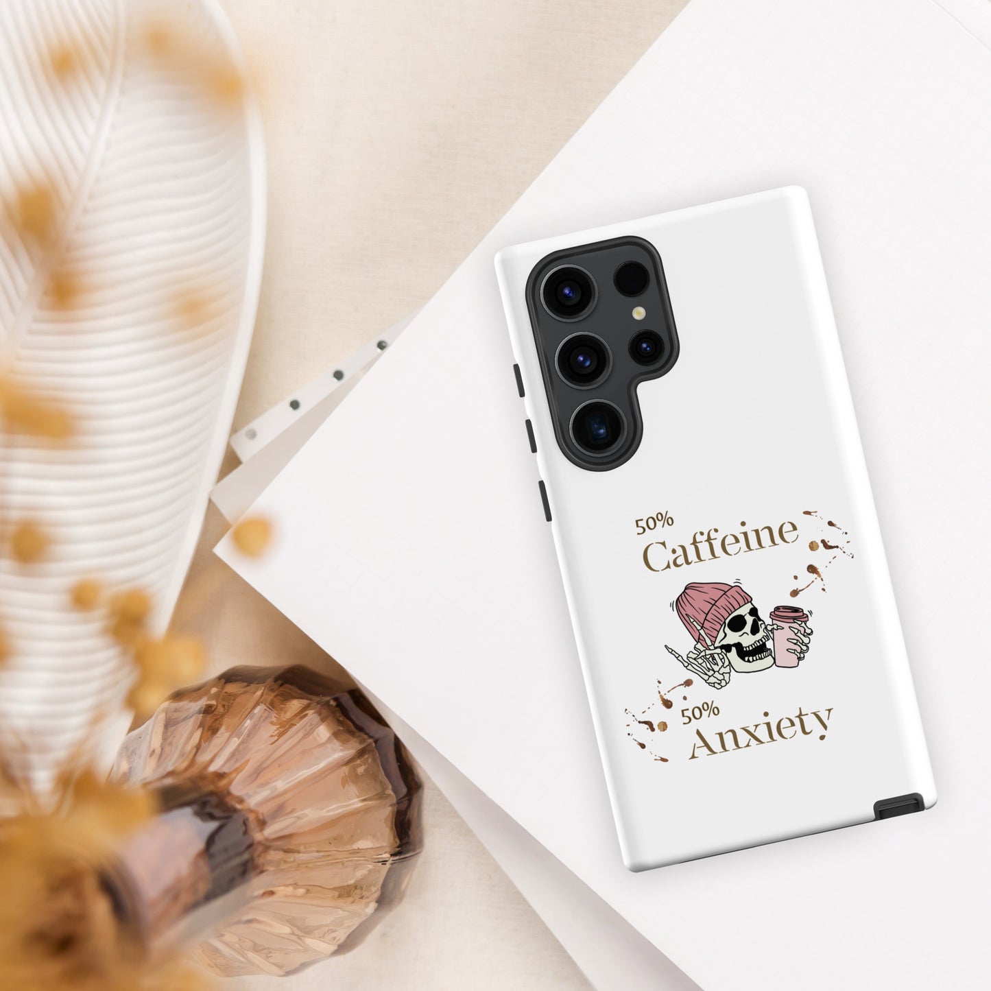 50% Caffeine 50% Anxiety Tough Case for Samsung® by EraofInk