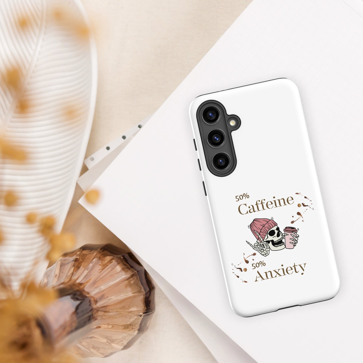 50% Caffeine 50% Anxiety Tough Case for Samsung® by EraofInk