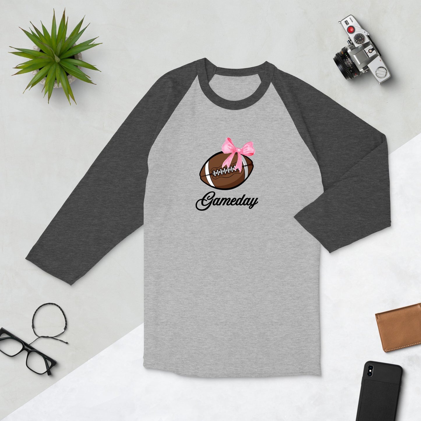 Gameday Football 3/4 Sleeve Raglan Tee by EraofInk