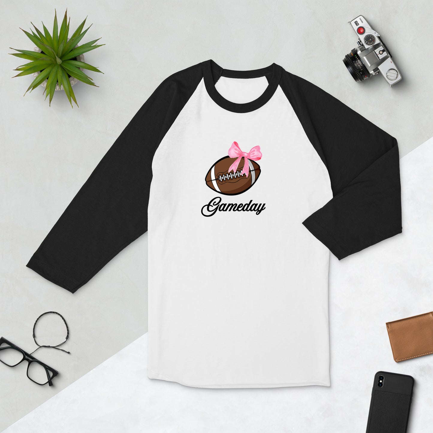 Gameday Football 3/4 Sleeve Raglan Tee by EraofInk