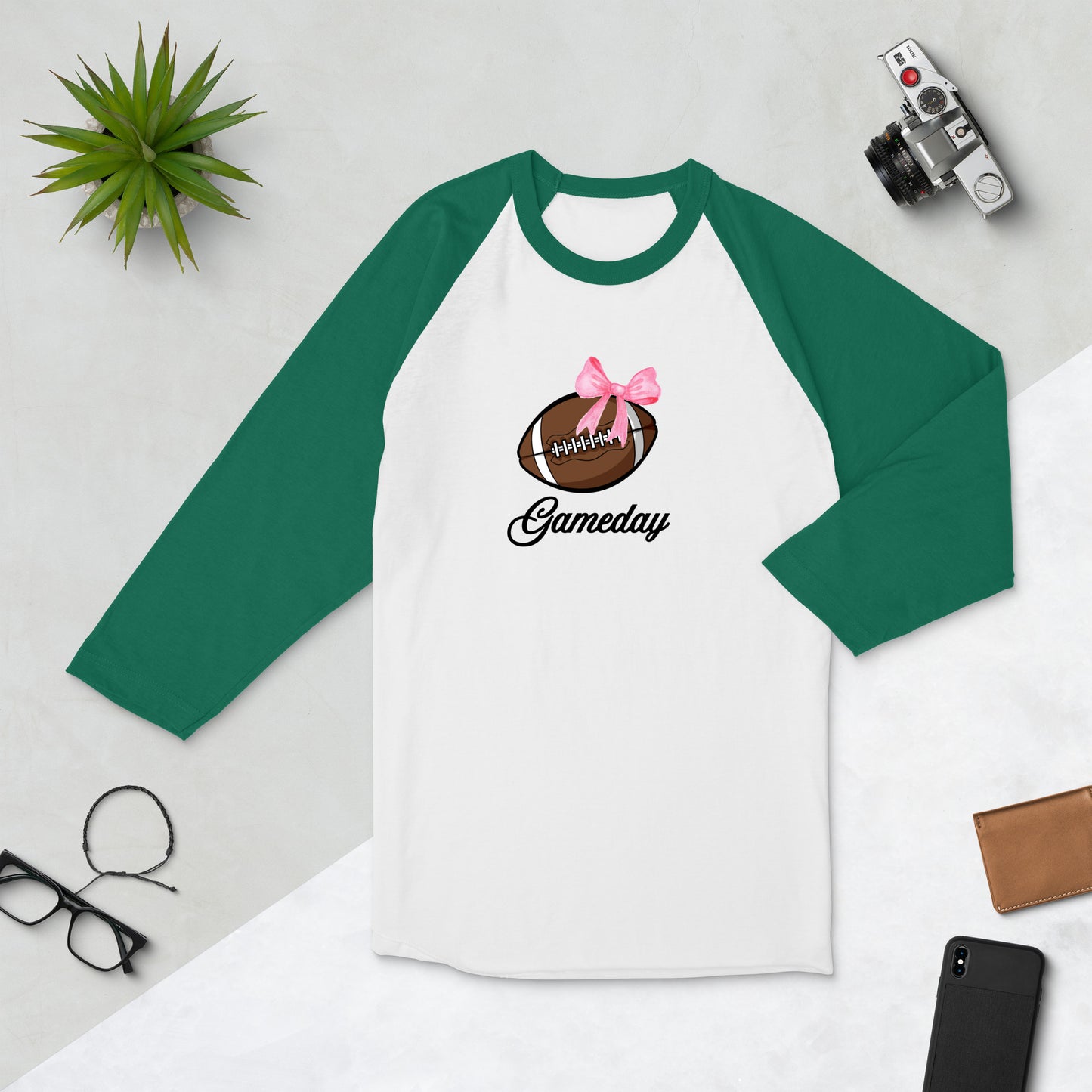 Gameday Football 3/4 Sleeve Raglan Tee by EraofInk