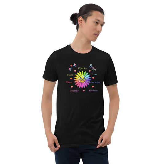 LGBTQ+ Unisex Tee Support Love for All Equality Love Inclusion Kindness... by EraofInk