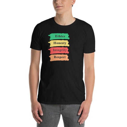 Core Values Ethics Honesty Integrity Respect Unisex Tee by EraofInk