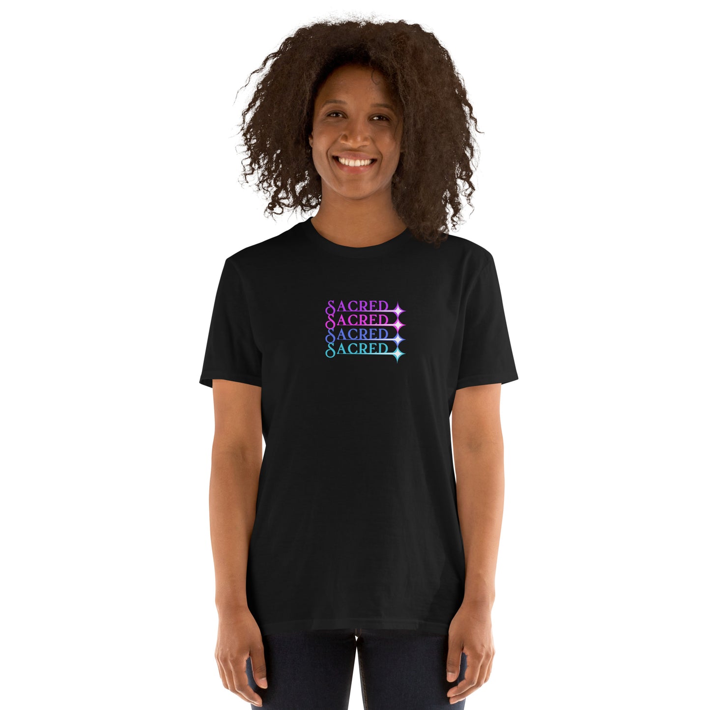Sacred Layered Design Encourage Empower Inspirational Quote Tee by EraofInk