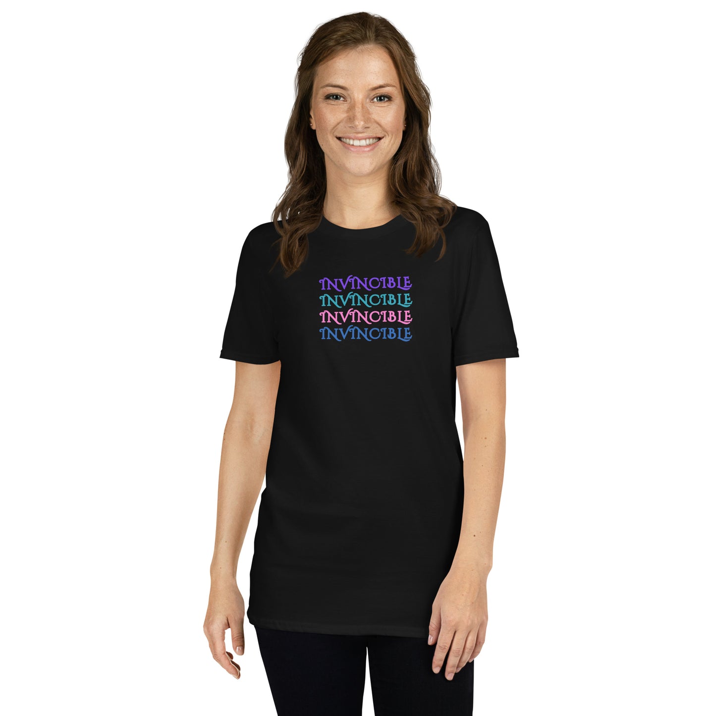 Inspirational & Motivational Fitness Invincible Unisex Tee by EraofInk