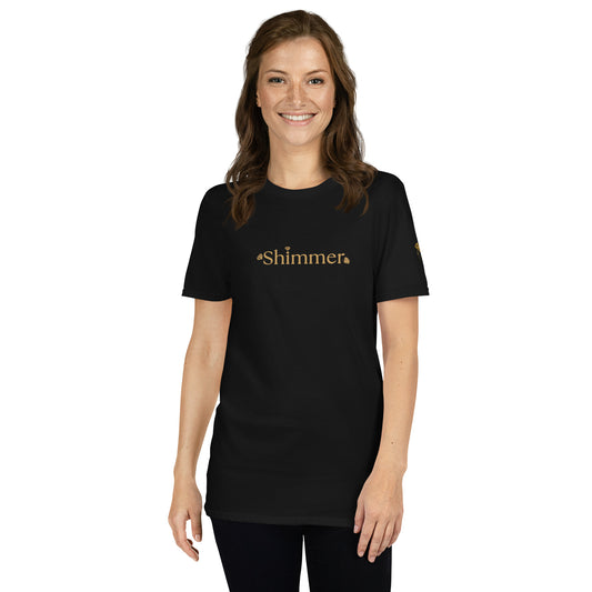 MUST SEE Shimmer with Design on Back Trendy Design Unisex Tee by EraofInk