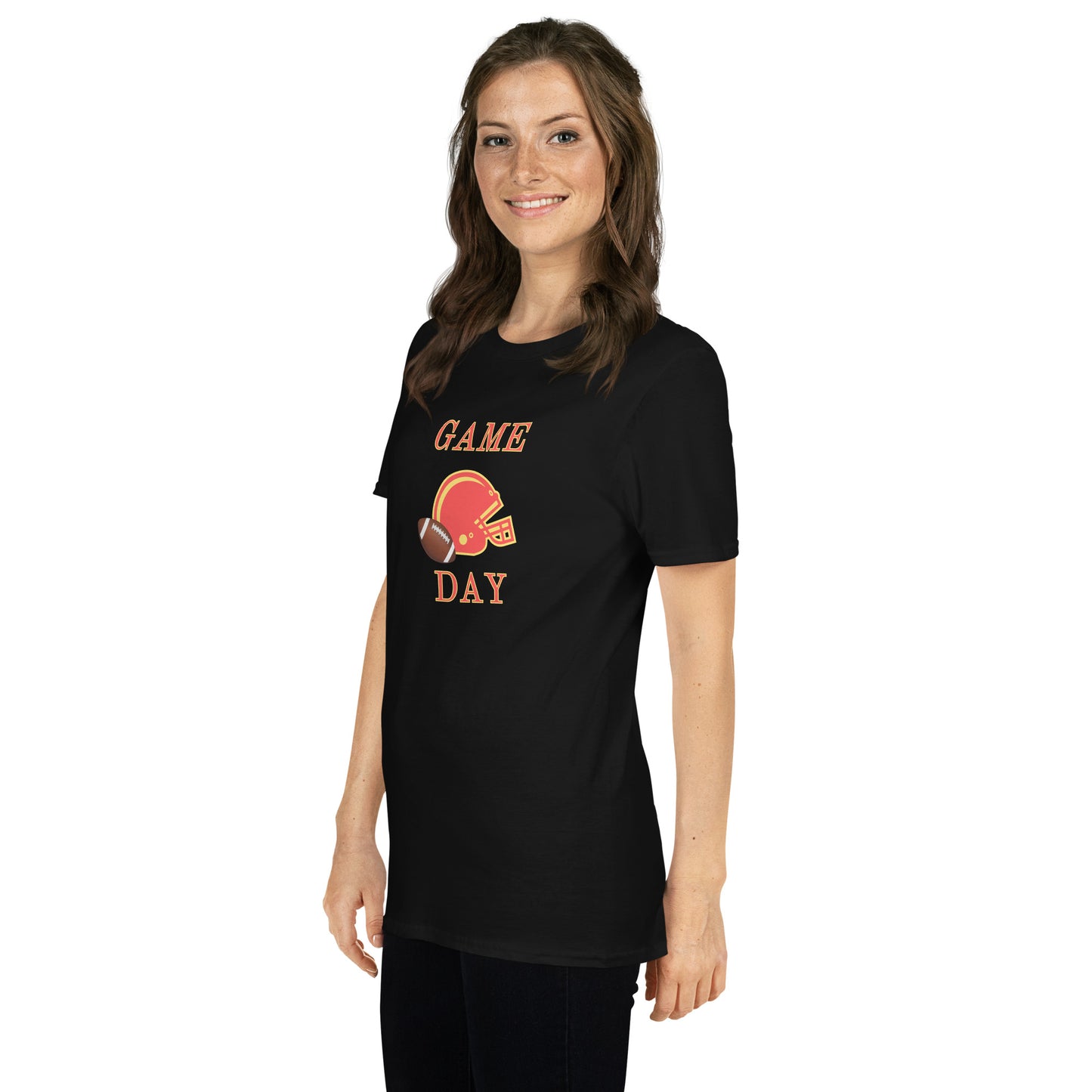 Football Game Day Red & Gold Unisex Tee by EraofInk
