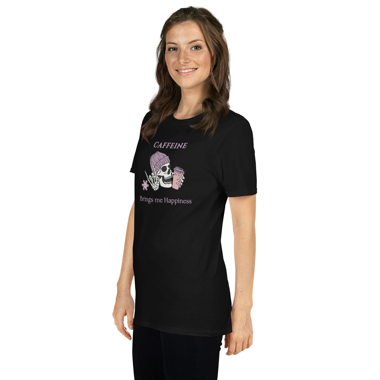 Caffeine Brings Me Happiness Unisex Tee by EraofInk