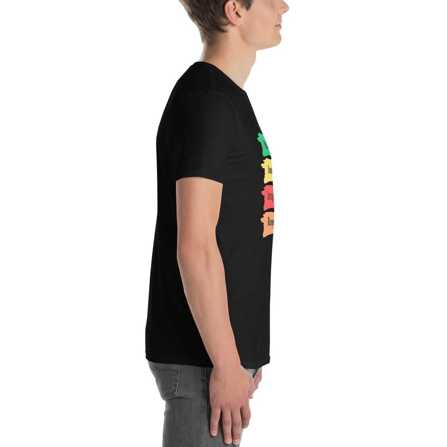 Ethics Honesty Integrity Respect Paint Strokes Unisex Tee by EraofInk