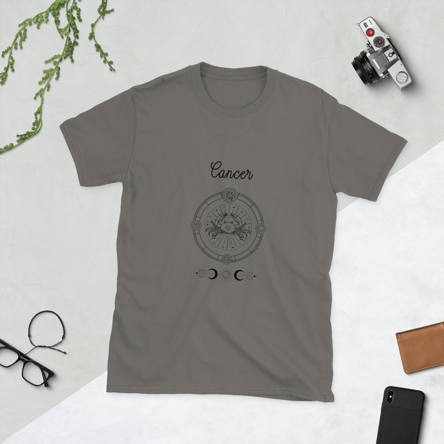 Cancer Astrological Zodiac Birth Chart Unisex Tee by EraofInk
