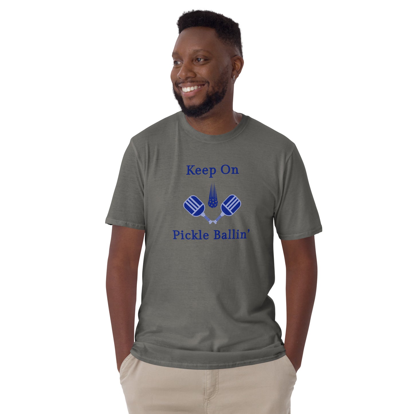 Keep On Pickle Ballin' Male Design Unisex Tee by EraofInk