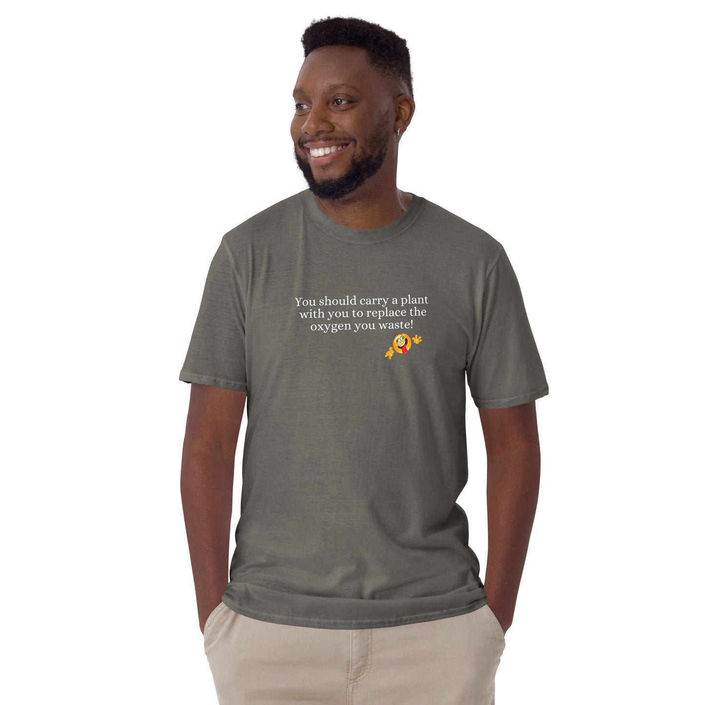 Silly Insult Tee Carry a Plant With You to Replace the Oxygen You Waste Unisex Tee by EraofInk