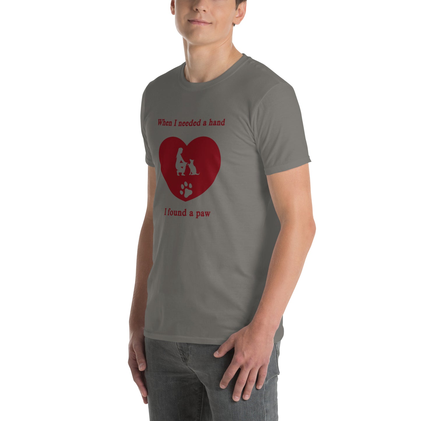 When I Needed a Hand I Found a Paw Dog Lover Tee Uniisex by EraofInk