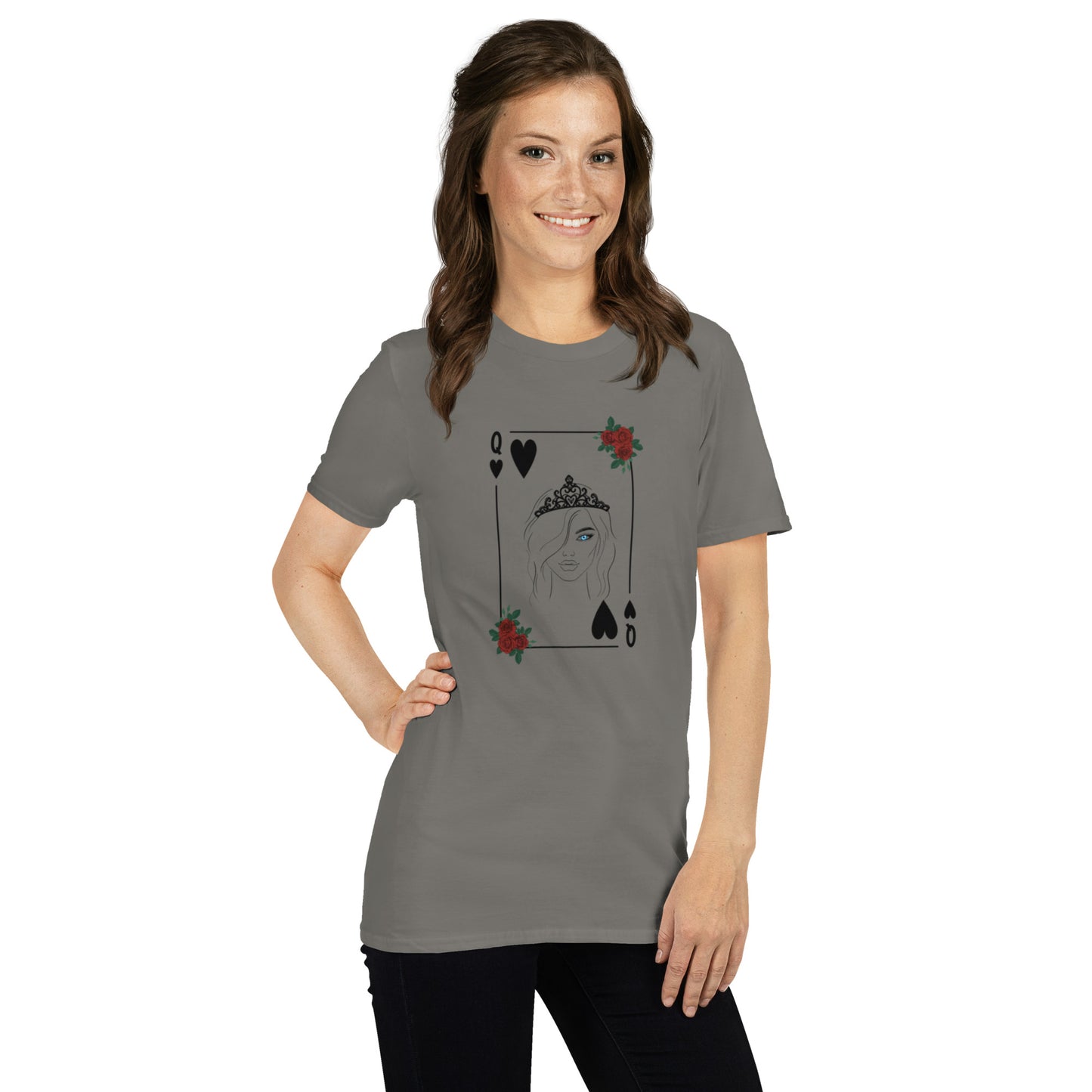 Blue Eyed Queen of Hearts Unisex Tee by EraofInk