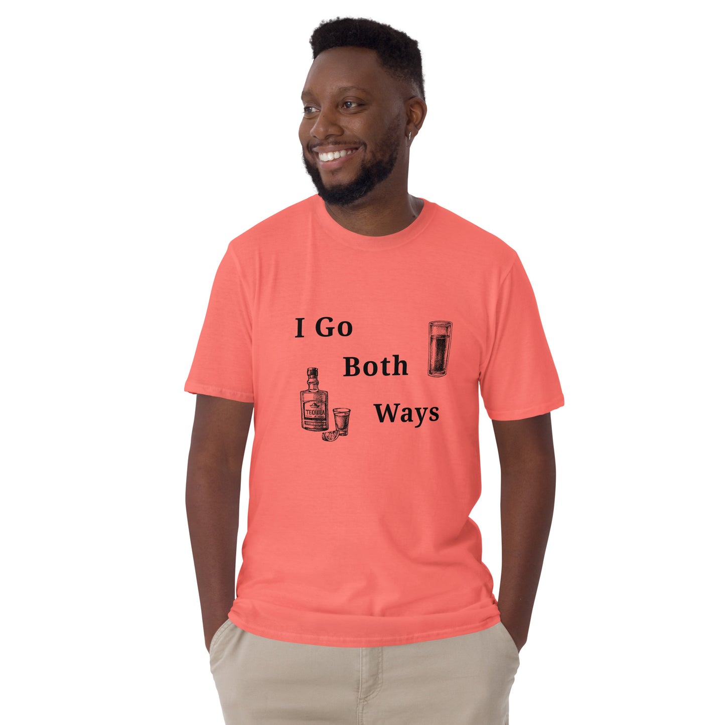 Bourbon and Beer Drinker Tee - I Go Both Ways by EraofInk