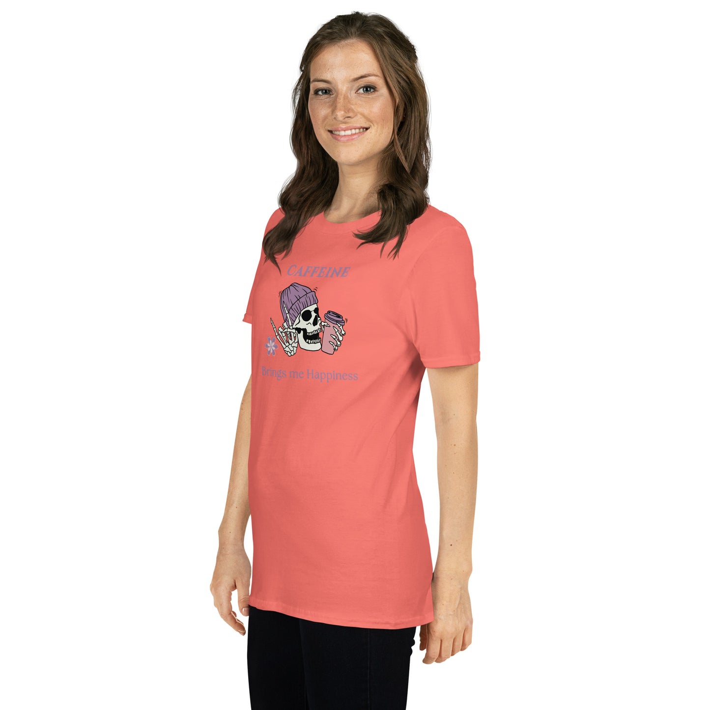 Caffeine Brings Me Happiness Unisex Tee by EraofInk