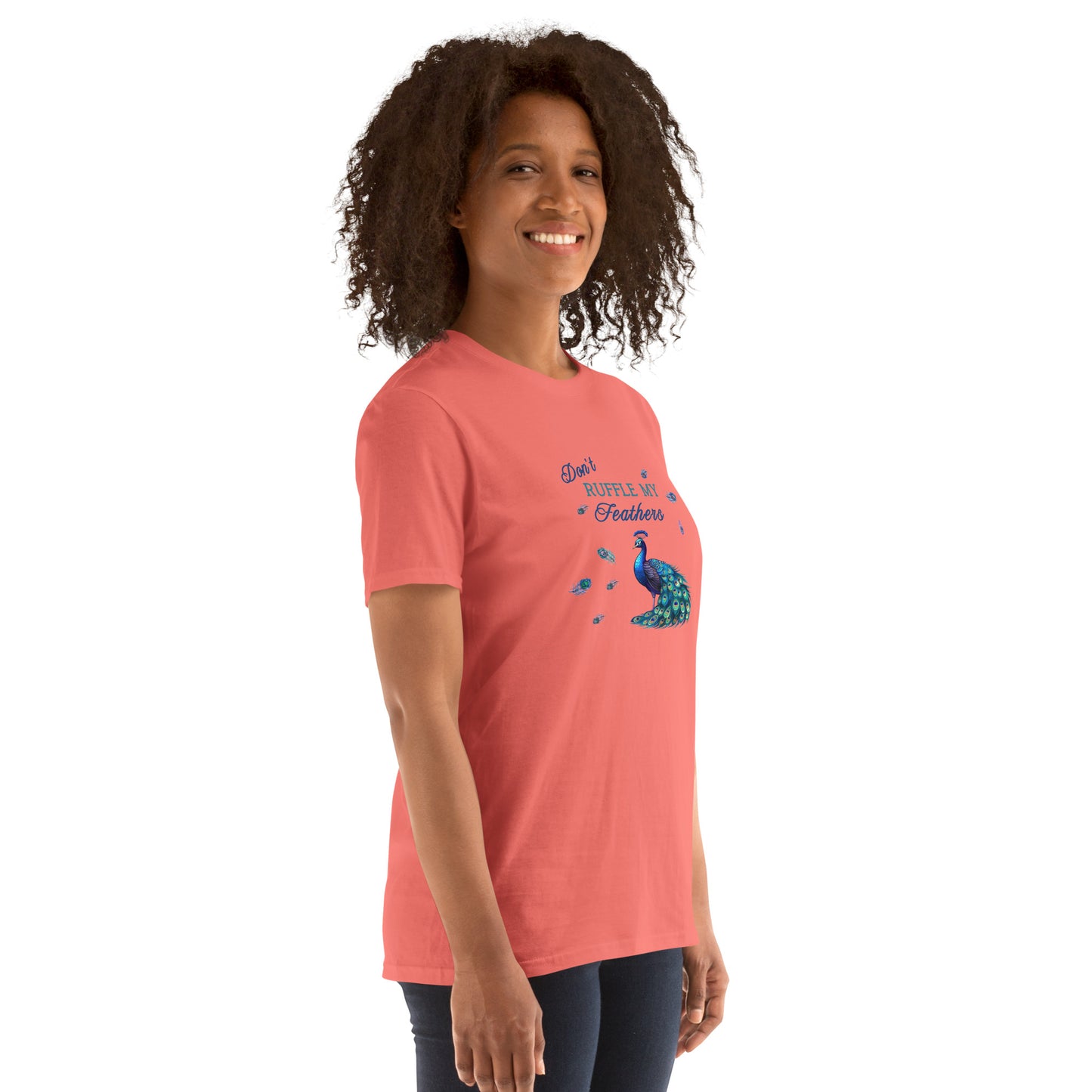 Beautiful Peacock Don't Ruffle My Feathers Unisex Tee by EraofInk