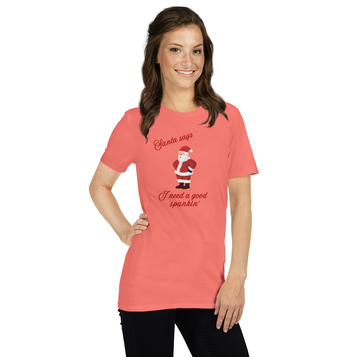Santa Says I Need a Good Spankin' Unisex Tee by EraofInk