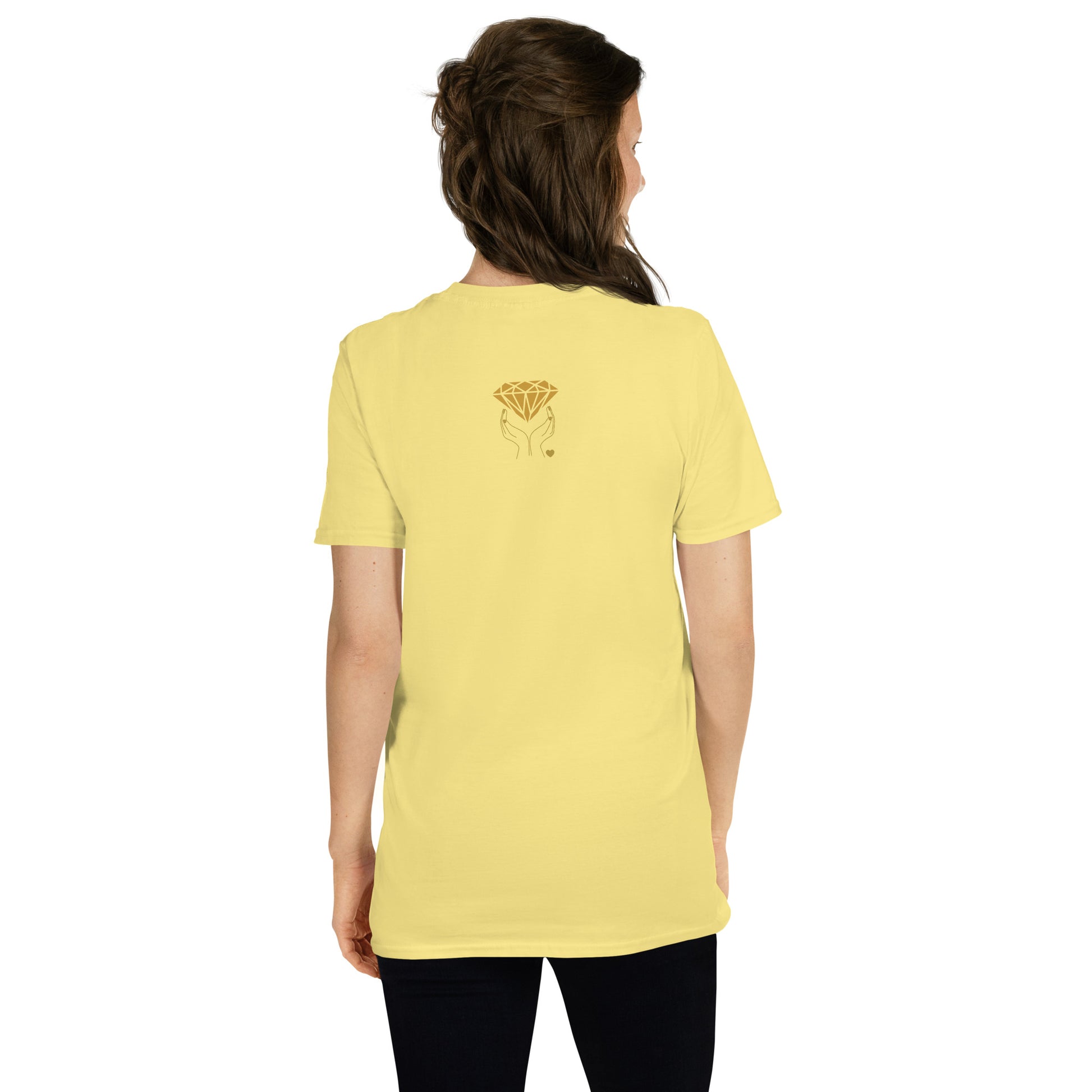 MUST SEE Shimmer with Design on Back Trendy Design Unisex Tee by EraofInk