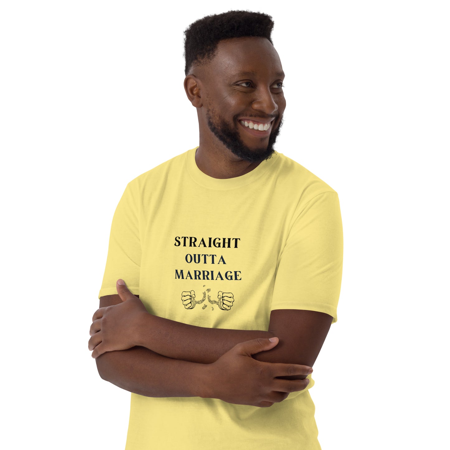 Humorous Divorce Tee Straight Outta Marriage Unisex Tee by EraofInk