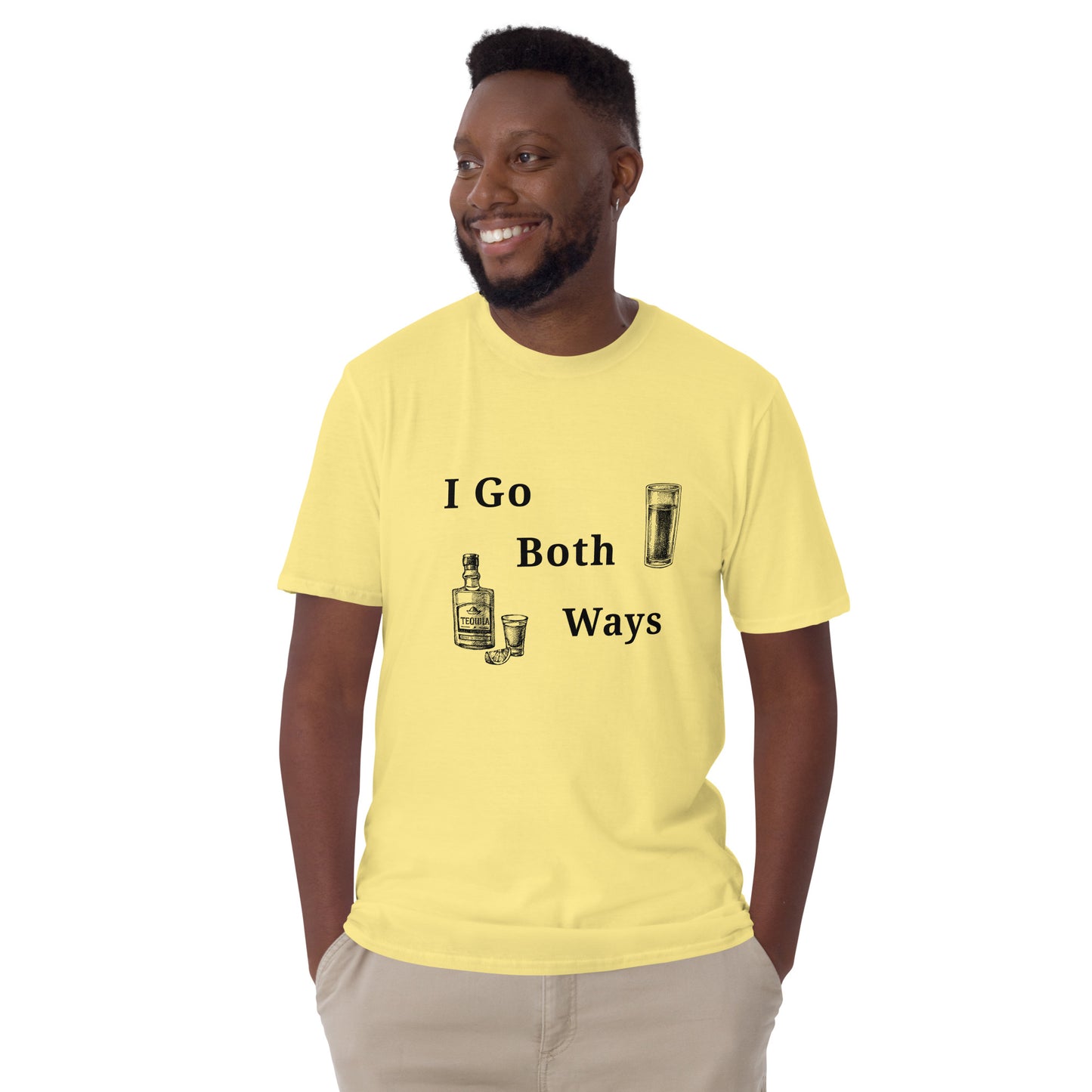 Bourbon and Beer Drinker Tee - I Go Both Ways by EraofInk