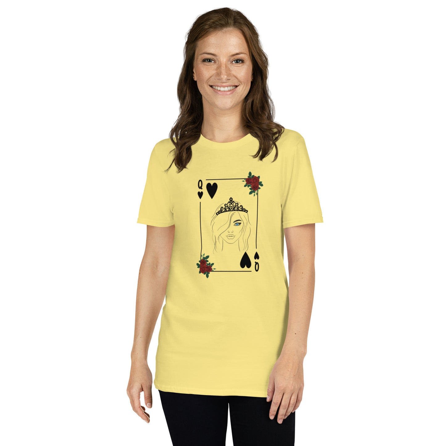 Blue Eyed Queen of Hearts Unisex Tee by EraofInk