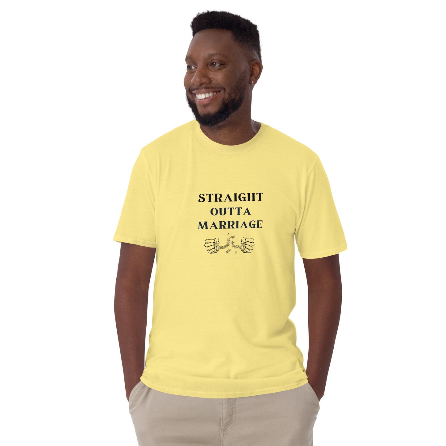 Humorous Divorce Tee Straight Outta Marriage Unisex Tee by EraofInk