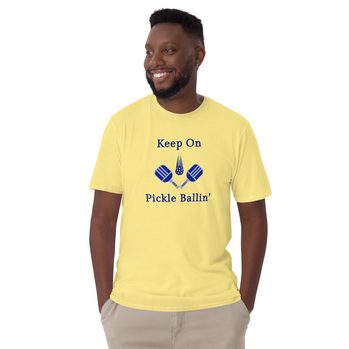 Keep On Pickle Ballin' Male Design Unisex Tee by EraofInk
