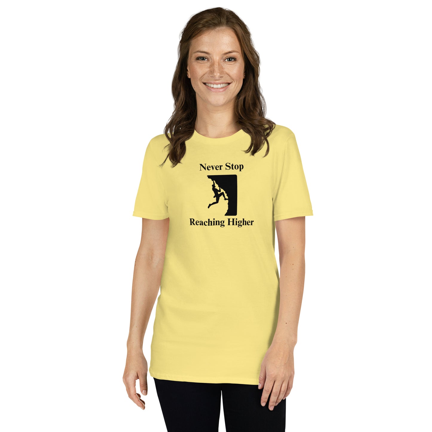 Never Stop Reaching Higher Unisex Tee by EraofInk
