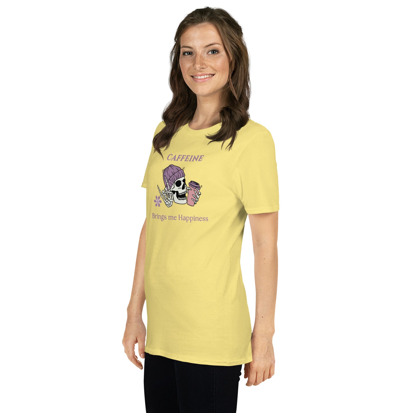 Caffeine Brings Me Happiness Unisex Tee by EraofInk