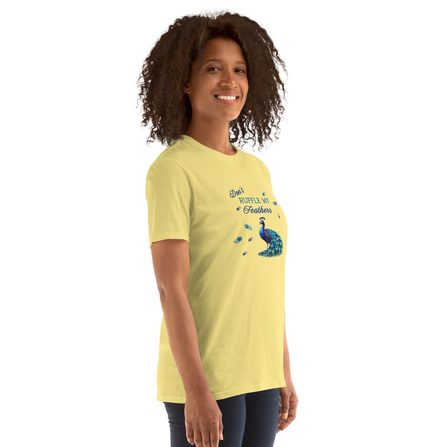 Beautiful Peacock Don't Ruffle My Feathers Unisex Tee by EraofInk
