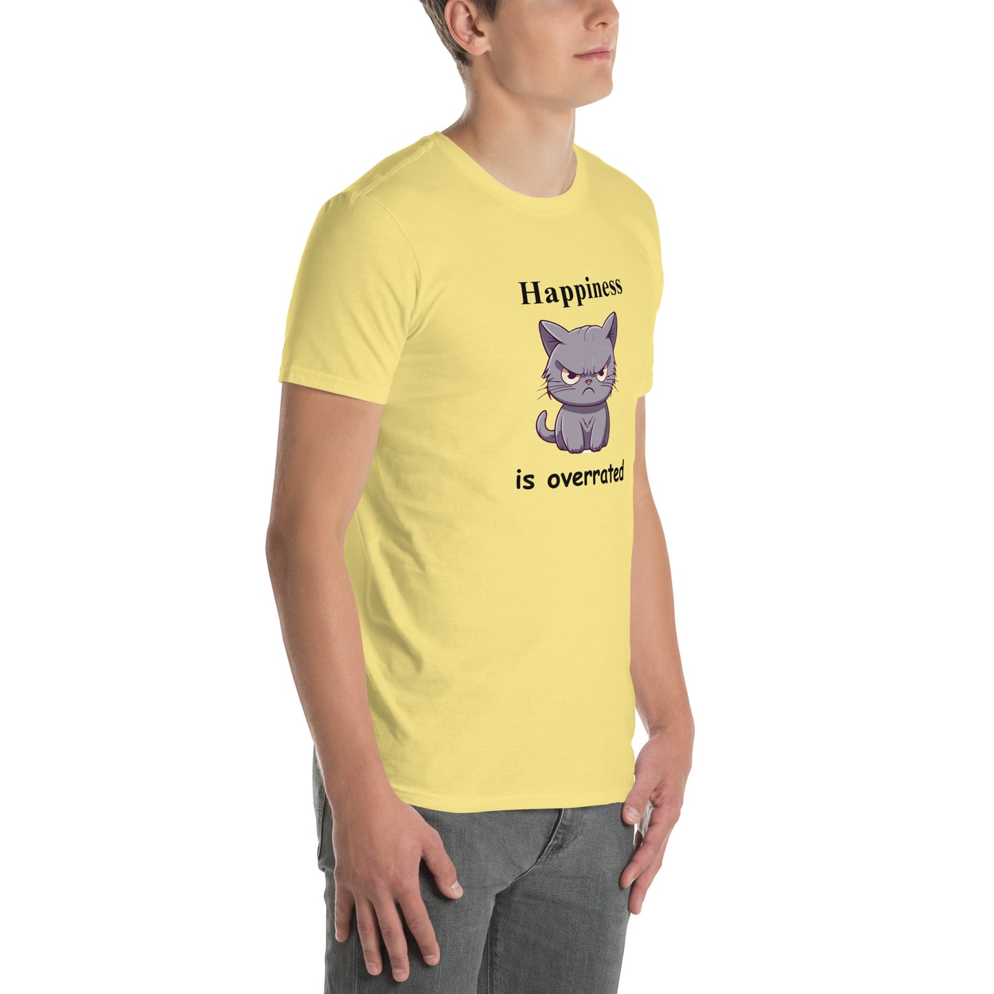 Happiness is Overrated Unisex Tee by EraofInk