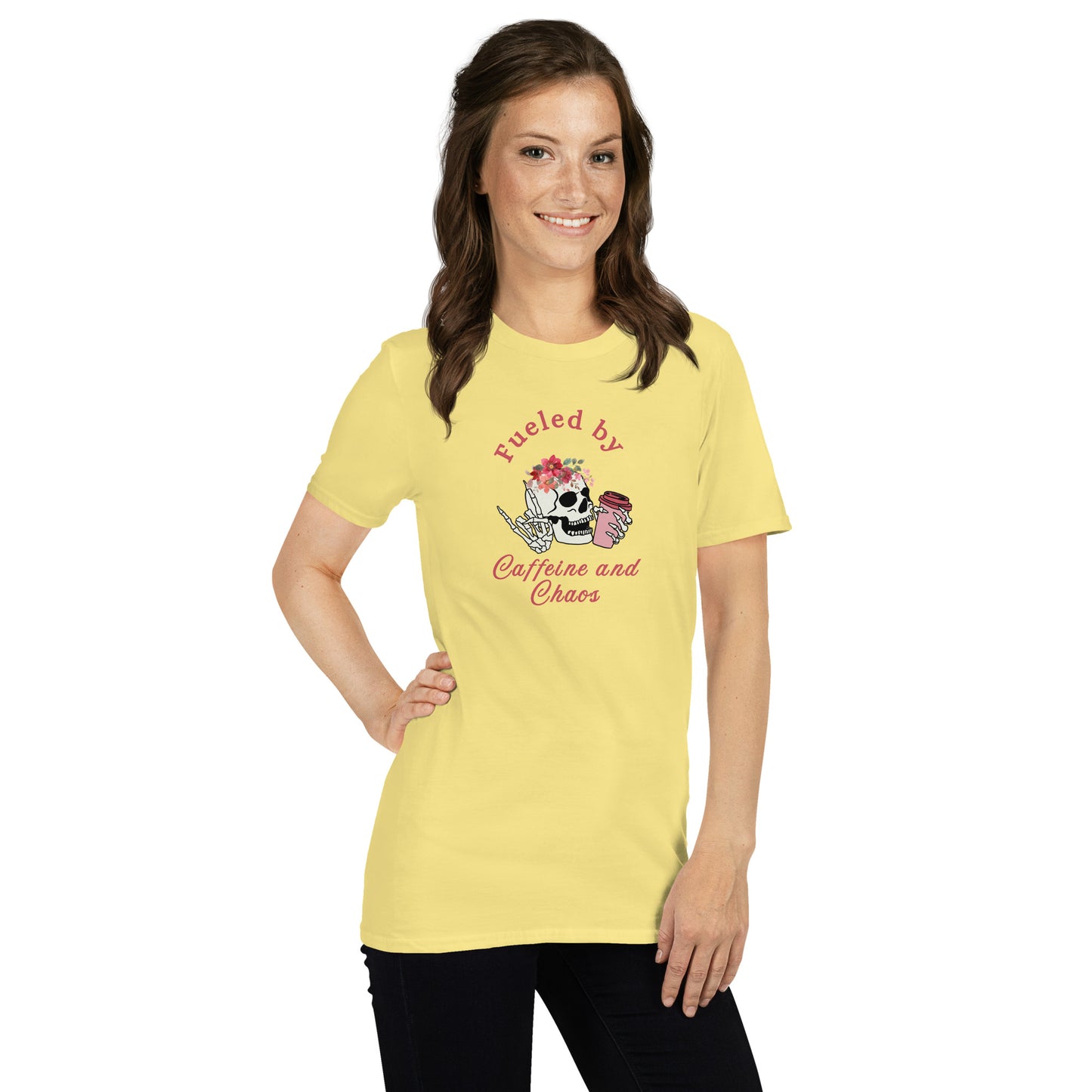 Fueled by Caffeine & Chaos Unisex Tee by EraofInk