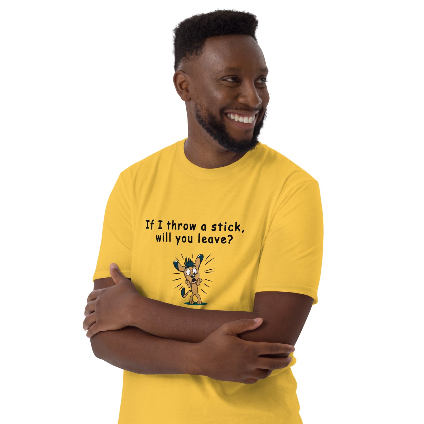 The Leave Me Alone Tee - If I Throw a Stick Will You Leave? Unisex Tee by EraofInk