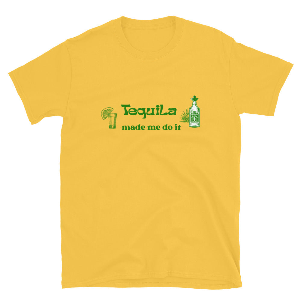 Blame It On Tequila Tee Tequila Made Me Do It by EraofInk